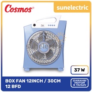 Cosmos 12-BFD Kipas Angin Kotak / Box Fan 12 Inch / 12" / 30 cm 3-Speed Daya 37 Watt 12 BFD / 12BFD 