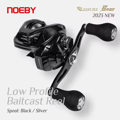 Noeby-Predator Baitcasting Reel, Low Profile, 6.6:1 Gear Ratio Max Drag 13kg Aluminum Spool, Star Dr