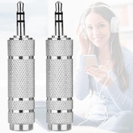 3.5mm Lelaki kepada 6.35mm Penyesuai Stereo Wanita, Penukar Bicu Audio Tembaga Tulen untuk Fon Kepal