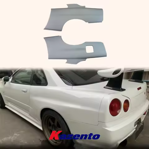 For Nissan Skyline R34 (GTR only) OE Style Fiberglass FRP Unpaint Rear Fender