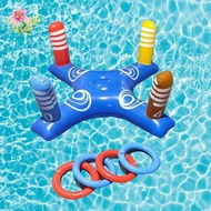 Pool Ring Toss Games Toys, Inflatable Pool Toys with 8 Rings, Pool Games Interactive Play Swimming P
