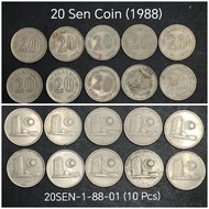 Duit Lama 20 sen Edisi ke-1 / Old Coin 2nd Edition 10pcs 1988