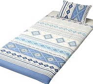 Merry Night FF13116-76 Futon Cover, Kilim, Blue, Single Long, Approx. 41.3 x 84.6 inches (105 x 215 