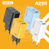 30W Adapter Charger PD QC 3.0 Power Adapter Dual Port Usb A + Usb C Fast Charging Gerlax