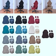 [Finevips1] Computer Chair Slipcovers Soft Elastic Rotating Chair Cover Gaming Chair Covers