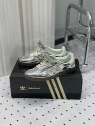 Adidas Originals Samba x Wales Bonner 液態銀 男女同款減震耐磨低幫平底鞋 全新正貨