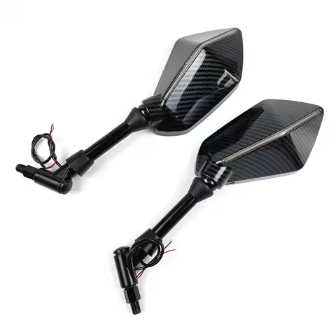 Motorcycle Side Mirror with LED Light For Kawasaki NINJA Z750 Z800 Z900 Z1000 650R ER6N ER6F ER5