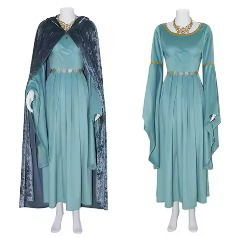 The Lord of The Rings Fairy Princess Arwen Blue Dress Cosplay Costume Halloween Masquerade Carnival 