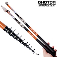 GHOTDA  Fishing Rod 5.4/6.3 Meters Telescopic Rock Fishing Rod Carbon Fiber Spinning Fishing Rod Carp Feeder Rod Travel Surf Rod