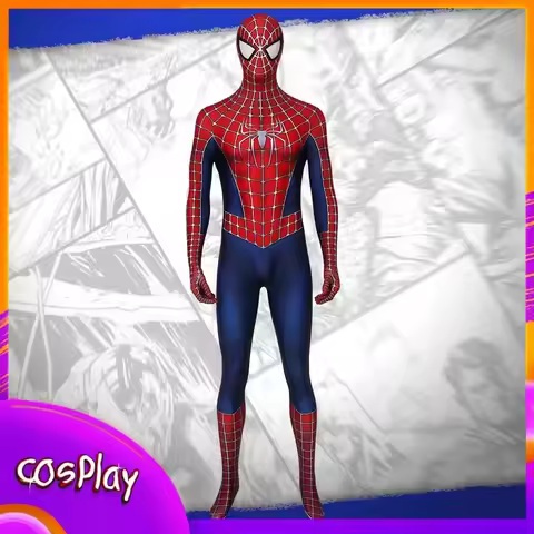 Spider Man 2 Cosplay Costume Cos Peter Jumpsuit Halloween Party Carnival Comic-Con Masquerade Perfor