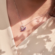 京華鑽石 Lavender薰衣草系列 18K 琺瑯 鑽石項鍊墜飾
