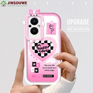 (Ready Stock)Jinsouwe Phone Case Casing For OPPO Reno7 Z 5G Reno 7Z 5G Case For Girls Cartoon Love Heart Monster Lens Case Soft Back Cover