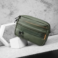 HIJAU Rubyshop.id - Army Green Men's Sling Bag - Waterproof 3-in-1 Sling Bag