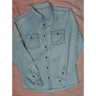 Pre-loved Penshoppe Long sleeves thin denim for men