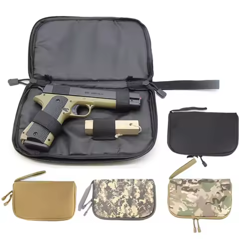 M9 Tactical Pistol Case Universal Gun Bag for Glock 17 19 Beretta Shockproof Padded Handgun Storage 