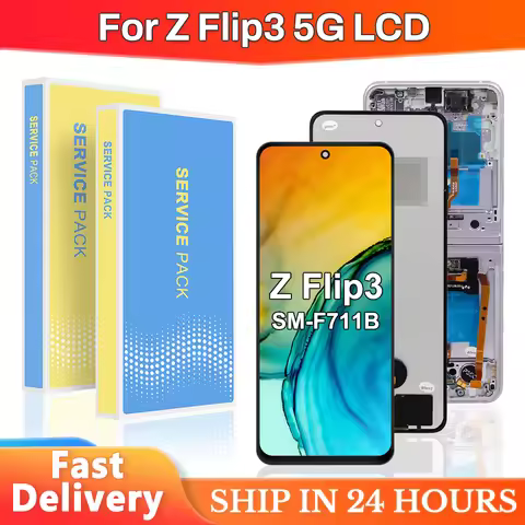 Flip3 Screen For Samsung Z Flip 3 F711 F7110 LCD Display Touch Screen Digitizer Assembly Replacement