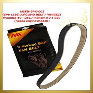 MEAUSU FAN BELT 5PK1236 HYUNDAI I10 INOKOM (KAPPA  ENGINE MODEL )