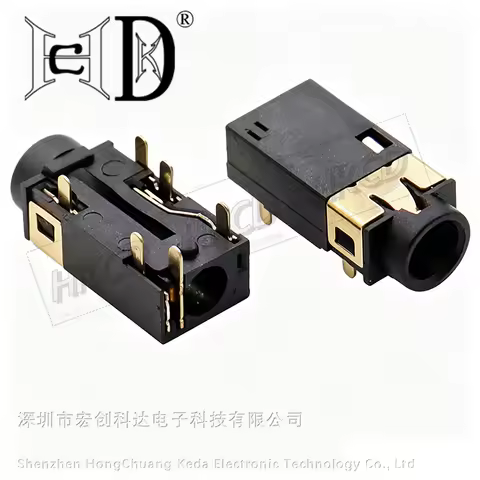 5PCS PJ-342A DIP 3.5mm Audio Jack Socket 6Pin Plug-in Headphone Connector PCB Mount