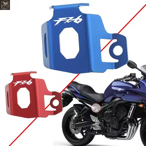 For Yamaha FZ6 FZ-6 ZF6N FZ6R FAZER Rear Brake Fluid Reservoir Guard Cover Protector Motorcycle Acce