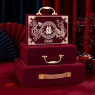 Dragon and phoenix casket holds wedding items and jewelry