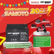 SAMOTO Battery 12V 12AH Baterai Aki Kering Ups Mobil Mainan SMT1212