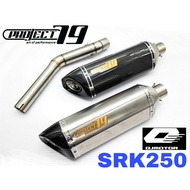 Exhaust SRK250 Slip On Piping Stainless Steel Project79 Muffler Project 79 QPM06SV/BK/CB Ekzos QJ Mo