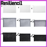 RESILIENCI1 Pen Bag, Nylon Transparent Mesh File Bag,  A4 A5 A6 Puzzle Storage Bag Student
