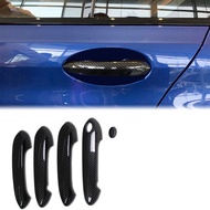 Carbon Fiber Pattern Printed Car Handle Handle Decorative Cover Smart Hole Coverage Adhesive Type wi