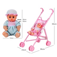 7thfoldable búp bê em bé xe đẩy với 10 inch búp bê trẻ em chơi đồ chơi cho xe đẩy cho trẻ sơ sinh tr