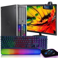 HP RGB Lights Gaming Desktop Combo I7 up to 3.8GHz,16G,128G SSD+3T,GeForce GT 730 2G GDDR5,New 24" 1