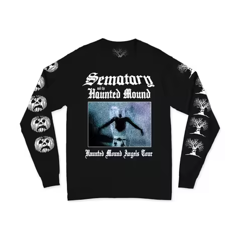 Haunted Mound Sweatpants Y2K Long Sleeve Hip Hop Abstract Graphic Lettering Print Oversized Pullover