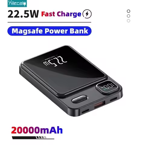 20000mAh For Magsafe Magnetic Power Bank PD 15W Wireless Fast Charging External Battery 22W Portable