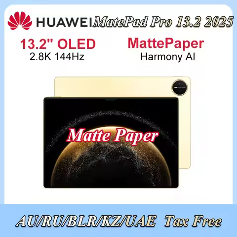 Matte Paper Tablet 2025 HUAWEI MatePad Pro 13.2 Inch Wifi/LTE OLED 2.8k 144Hz Harmony AI Rear camera