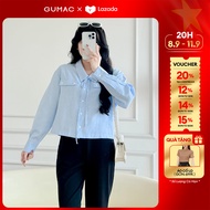 [12-13.9 |MUA 2 GIẢM 20K] Áo sơ mi nữ kiểu phom Boxy tay dài thắt nơ thời trang GUMAC YAF07017