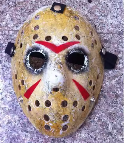 New Smoky eyes Masquerade Cosplay Yellow thicken Jason Voorhees Hockey Mask
