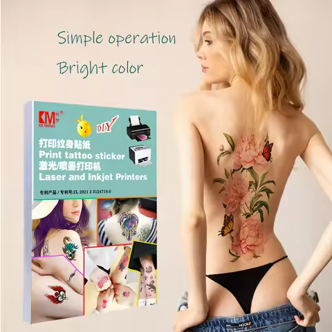 A4 Size Tattoo Sticker Transfer Paper Printable Transparent Temporary Tattoos Printing Paper For Las