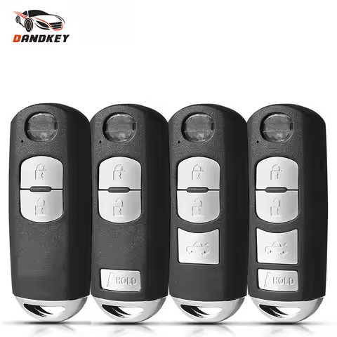 Dandkey 1PCS Key Fob 2/3/4 Buttons Smart Car Remote Key Shell Case For Mazda 3 5 6 CX-5 CX-7 CX-9 MX