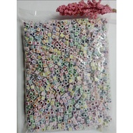 Flat Square Letter Beads Alphabet Beads 1 Book / pound