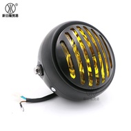 CG125 Modified Retro Headlight GN125 Retro Black Shell Round Headlight Motorcycle Accessories Headli
