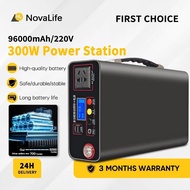 300 Watt Portable Power Station with Solar Panel 220V Output Emergency Power Supply Solar Powerbank 