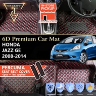 HONDA JAZZ GE ( 2008 - 2014 ) 6D PU Leather Car Carpet VIP Car Mat Floor Mat Alas Kaki Karpet Kereta Accessories