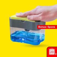 Dishwashing Soap Dispenser + Foam Sponge (Soap Dispenser) 2-in-1 Liquid Soap Dispenser