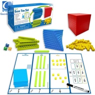 [Gazechimp] Base Ten Blocks with Place Value Chart Hands-on Learning-Style Math Teaching Set with Bo