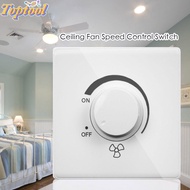 TOPTOOL Fan Speed Adjuster 86 Type Flame Retardant Durable Adjustment Stepless Speed