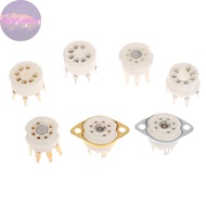 HabitatPort 1PCS 6AQ5 EAA91 6J1 6J2 6X4 6Z4 Tube Socket Gold-plated Socket For 7Pin B7G Vaccum Tube 