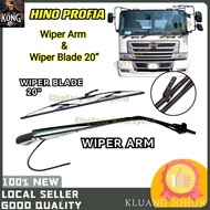 HIGH QUALITY HINO PROFIA WIPER ARM WITH NOZZLE WIPER BLADE 20" LORRY LORI IRON BESI GETAH WIPER LORI