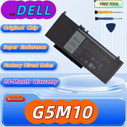 G5M10 51WH Laptop Battery for DELL Latitude E5250 E5450 E5550 Sereis 8V5GX R9XM9 WYJC2 1KY05 Free To