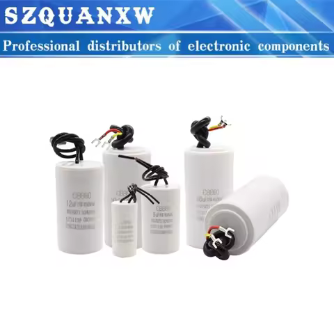 CBB60 450V AC Motor Run Capacitors Starting Capacitor 5% 1/1.5/2/3/4/5/6/8/10/12/14/15/16/18/20/25/3