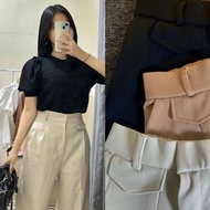 Oro Pants - High waist Culottes Women's Long Pants