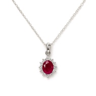 100% Natural 0.9 carat Myanmar Ruby Pendant (Pigeon Blood Red)